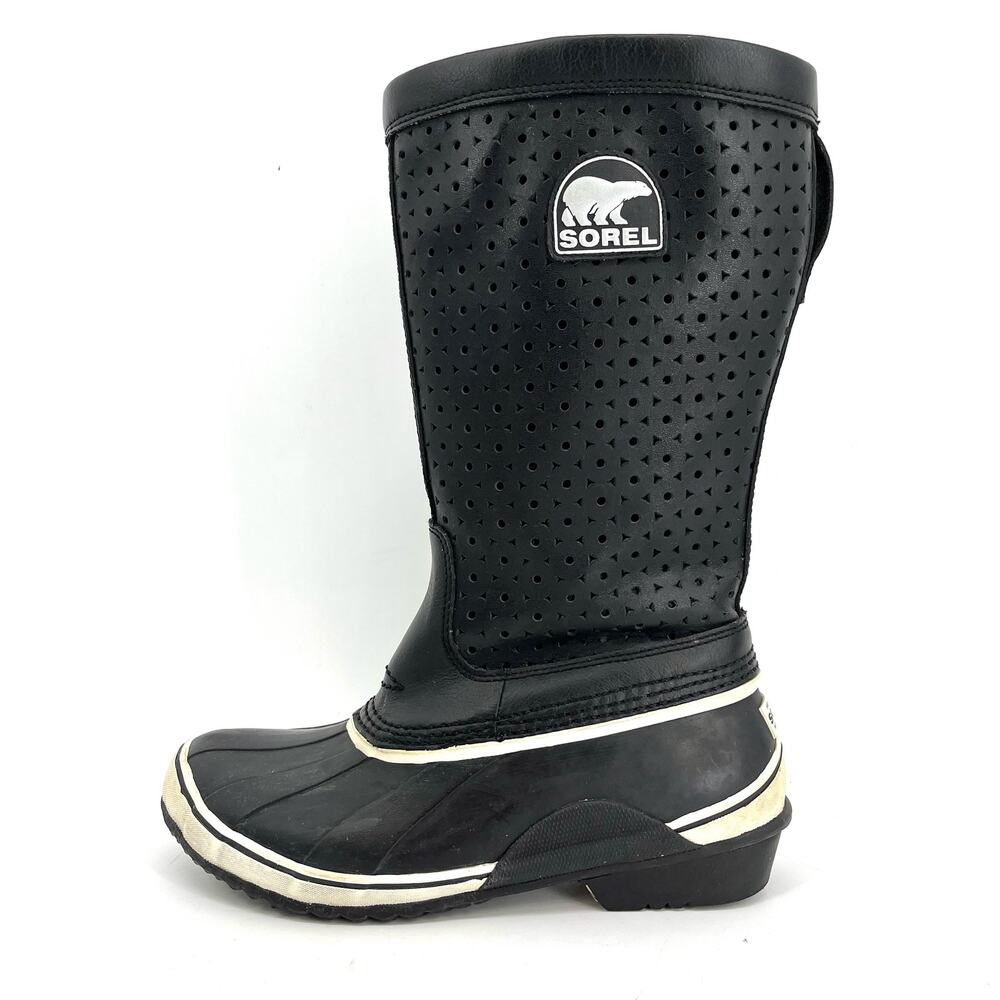 SOREL Women’s 7 Sorelli Insulated Waterproof Tall Boots Perforated Leather Shaft - Picture 3 of 8